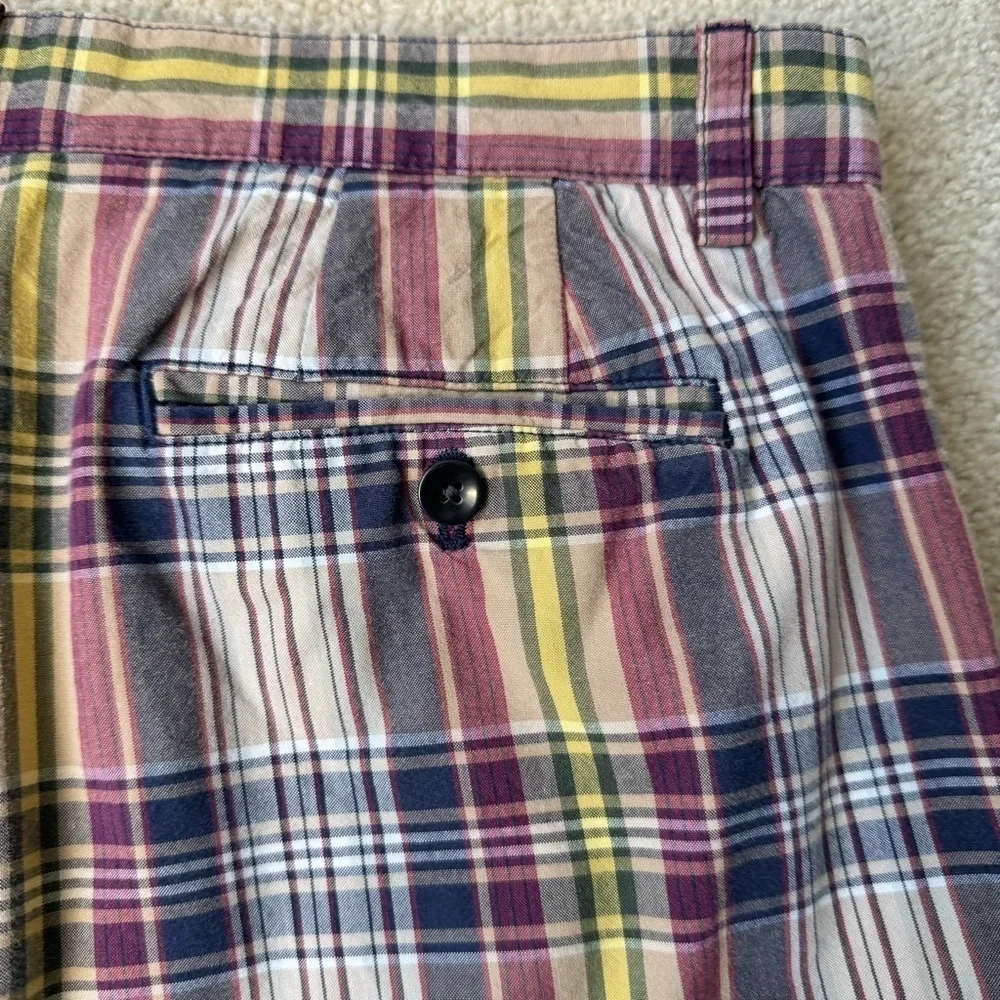 Banana Republic Men’s Plaid Shorts 100% Cotton Pockets Size 36 Preppy Golf